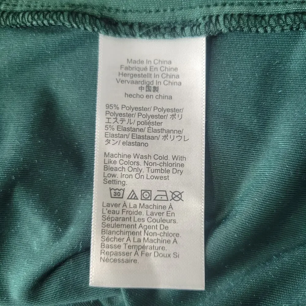 J. Crew Velvet Midi Dress 8 Emerald Green Tiered Ruffle High Neck Romantic Party - Picture 9 of 9
